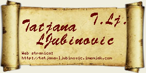 Tatjana LJubinović vizit kartica
